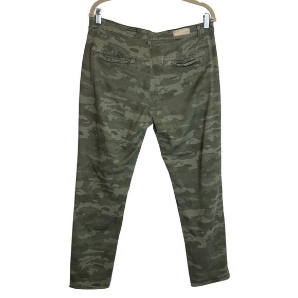 Adriano Goldschmied The Caden Womens Pants Size 31R Green Camo Cotton Lyocell - Picture 3 of 8
